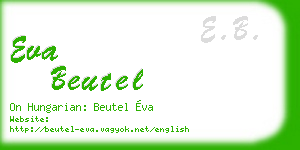 eva beutel business card